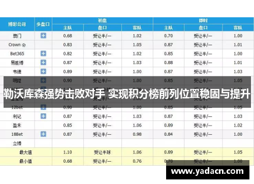 勒沃库森强势击败对手 实现积分榜前列位置稳固与提升 勒沃库森强势击败对手 实现积分榜前列位置稳固与提升